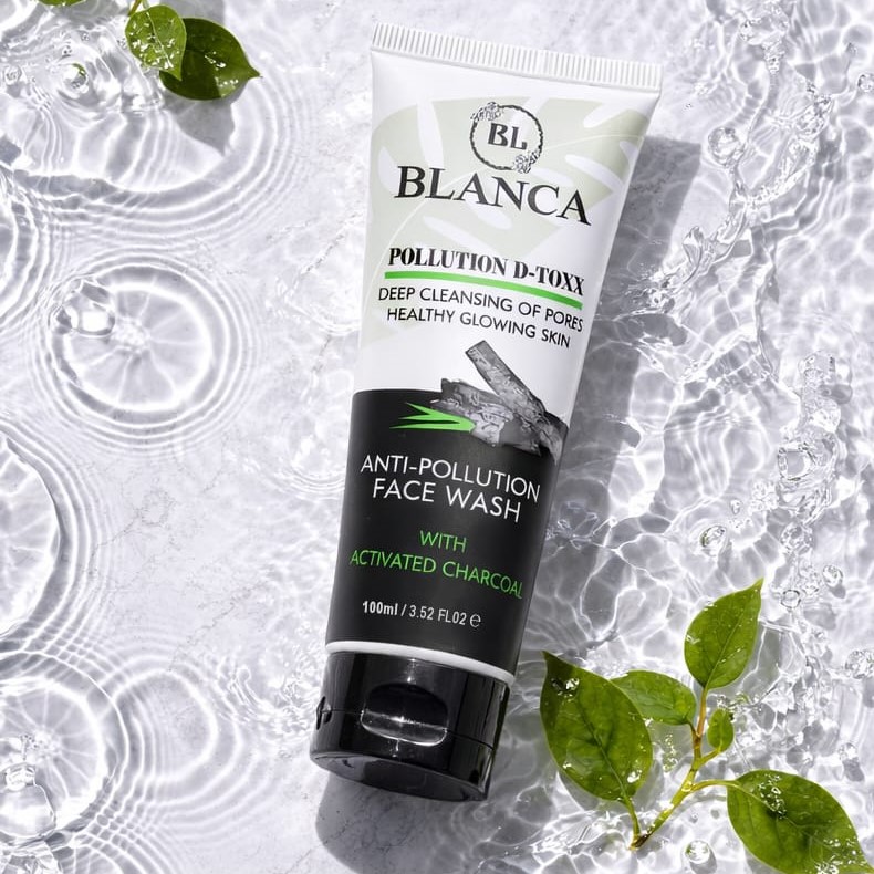 Blanca Pollution Detox Facewash With Charcoal Green Tea And Aloe Vera Deep Cleansing 100ml