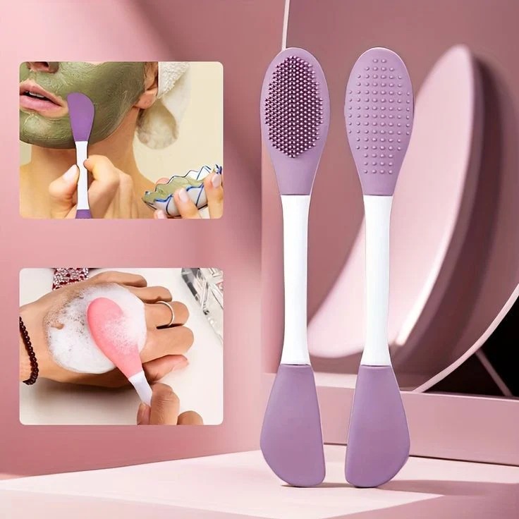 Silicone Facial Cleanser Brush (1 PCS) – Soft Face Cleaning & Exfoliating Brush | Deep Pore Cleansing Tool (Random Color)